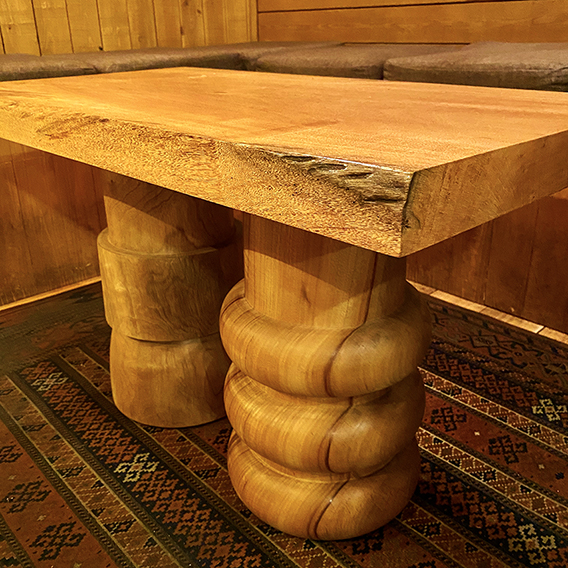 音溶 テーブル 木製ハンドメイド (Kono Gen作)
